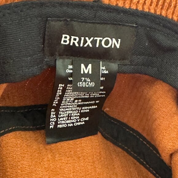 Brixton Oath Corduroy Packable Bucket Hat Red Burnt Orange Medium Round Top main image 3
